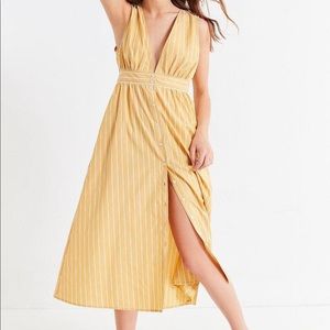 Urban outfitters button front striped dress